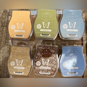 Scentsy Wax Bars Set - Orange, Green, Blue, Brown
